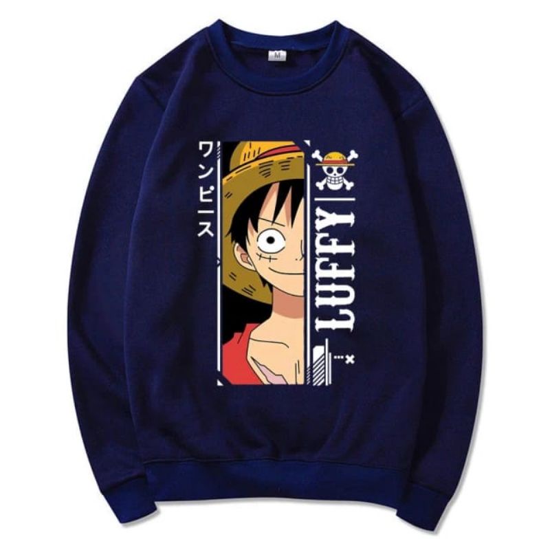 Sweater Crewneck Anime D'Luffy || Crewneck Anime One Piece Luffy