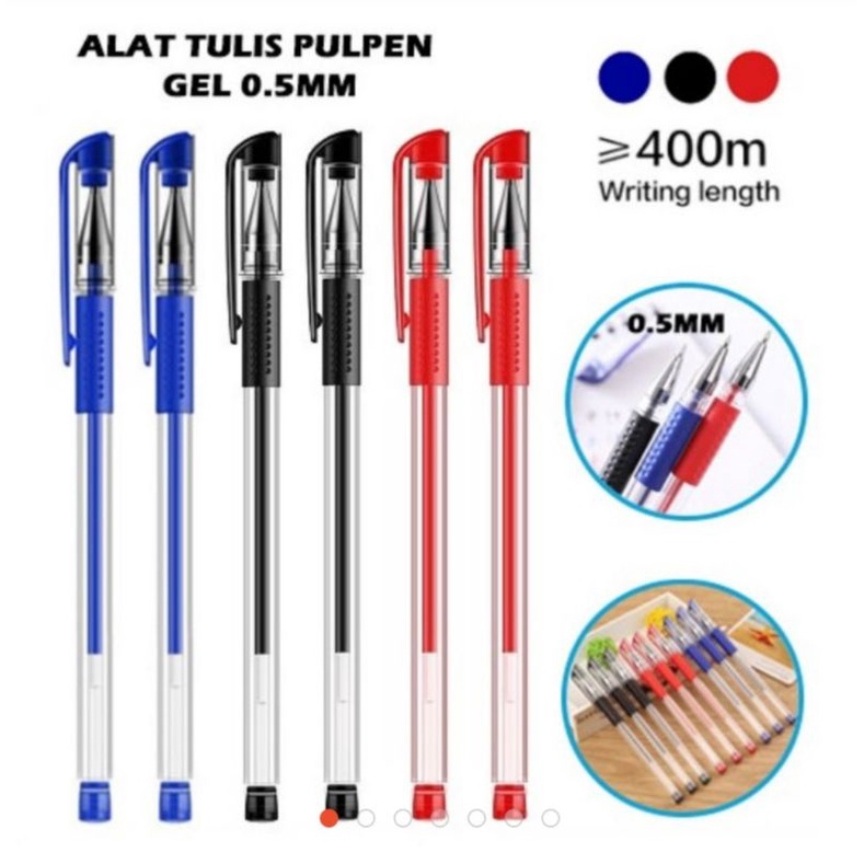 

Pena Tinta Gel Warna Hitam/Merah/Biru 0.5mm untuk Sekolah/Kantor