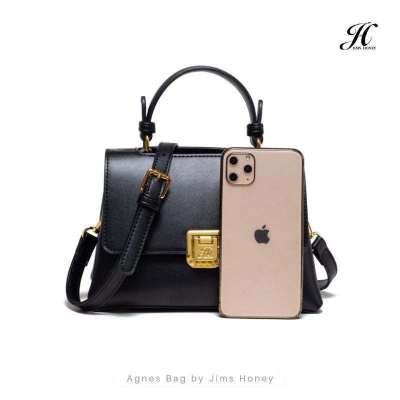 Tas Wanita Selempang Jims Honey Agnes Bag Satchel - Tas Import Handbag Murah Bahan Kulit