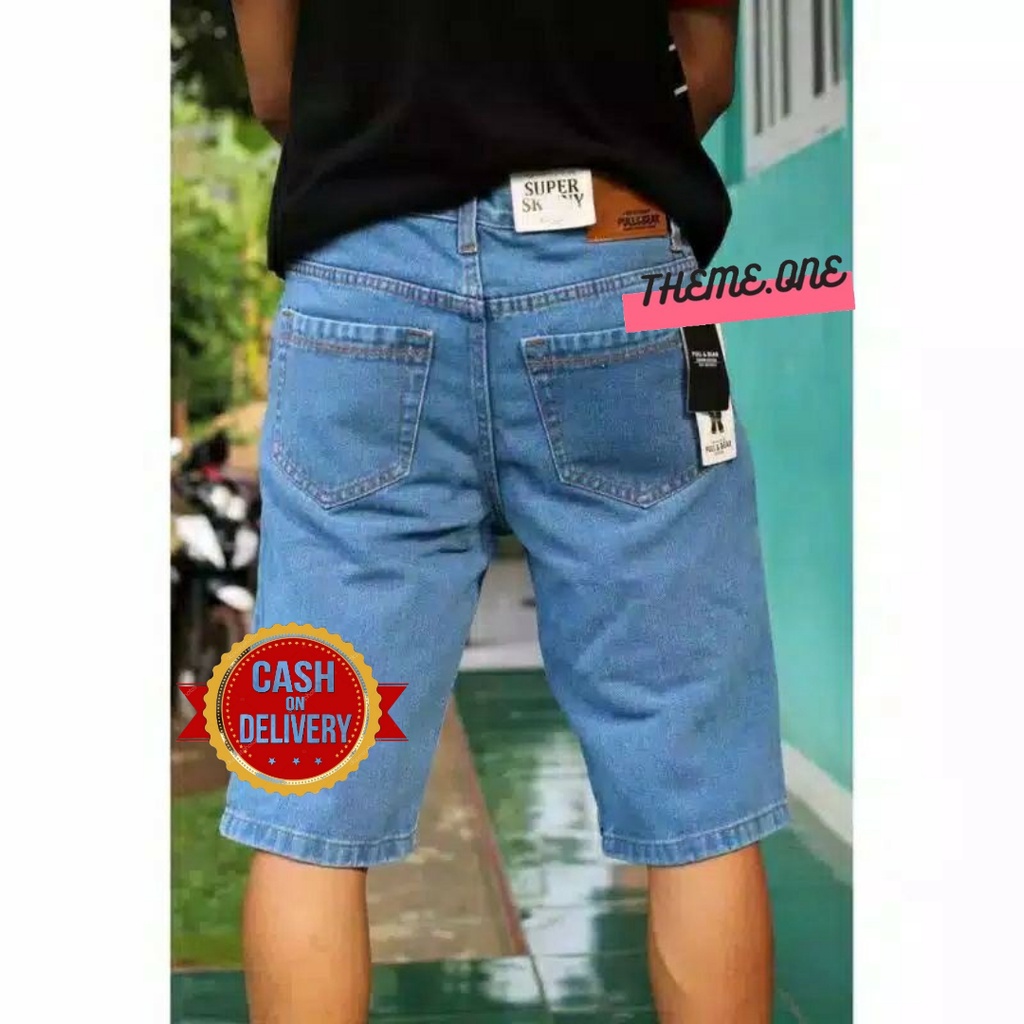 CELANA JEANS PENDEK PRIA LAKI LAKI COWO COWOK CELANA JINS DENIM CELANA DEWASA MURAH STRAIGHT DISTRO CELANA PENDEK JEANS