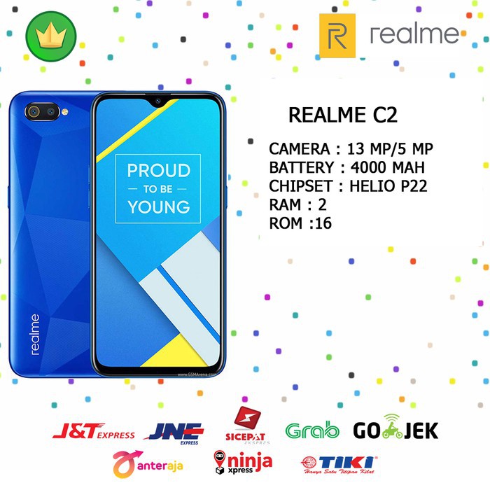 [33] REALME C2 2019 RAM 2GB INTERNAL 16GB | GARANSI RESMI Handphone / Phone / HP