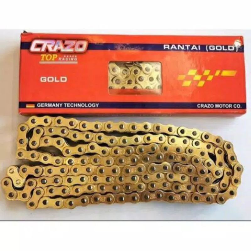 Rantai Gold 428-130 Crazo Original Universal Vixion,R15,Byson,Cb150r,Cbr150r,Megapro,Verza Jupiter Mx Satria Fu Sonic