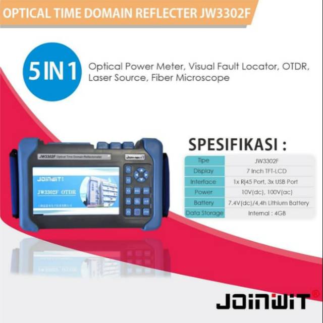 OTDR JOINWIT JW3302F Optical Time Domain Reflectometer Fiber Optik
