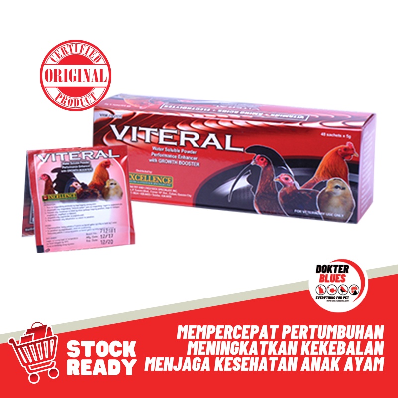 Vitamin Ayam Phillipines VITERAL (1 sachet) Obat Suplemen Multivitamin Ayam