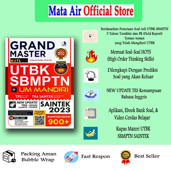 

ORIGINAL GRAND MASTER UTBK SBMPTN SAINTEK + UM MANDIRI 2023 - KOMPAS ILMU
