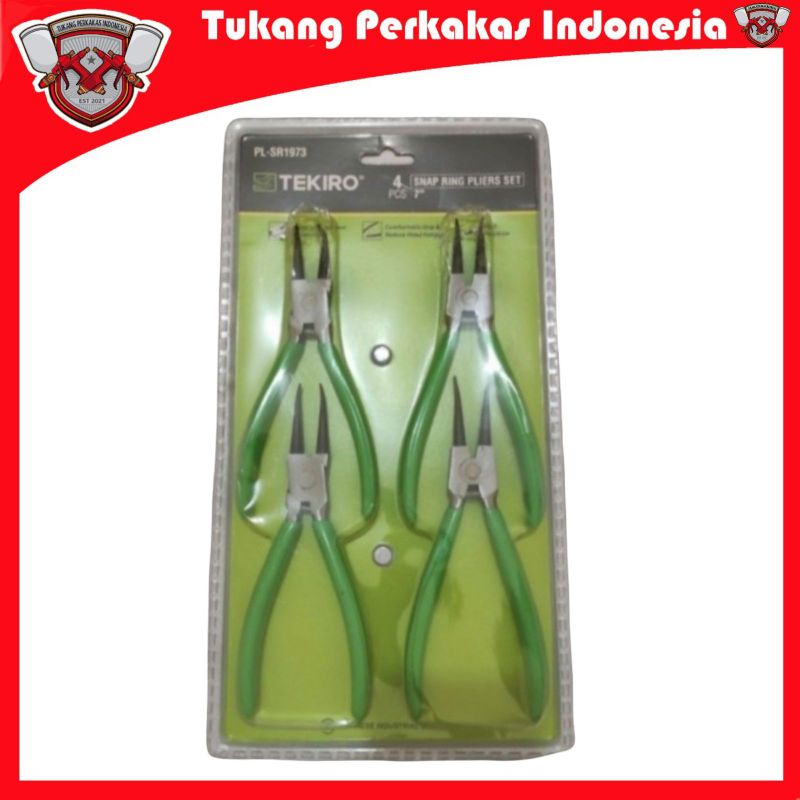 TEKIRO TOOLS SET TANG SNAP RING 7 INCH SET  4PCS CABINET