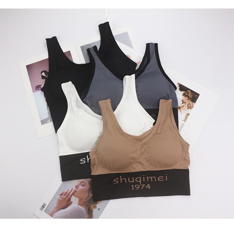 ASK.id - Bra sport Model One-Piece Bra Bralette Push Up Tanpa Kawat Hight Quality bra23