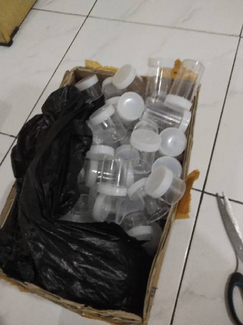 JAR KOSONG  / WADAH GLITTER PLASTIK / POT KOSONG