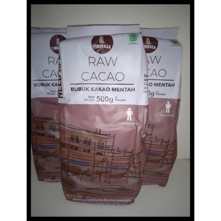 

TERBARUU!! Timurasa Organic Raw Cacao Powder / Bubuk Cokelat Organik 500gr PROMO