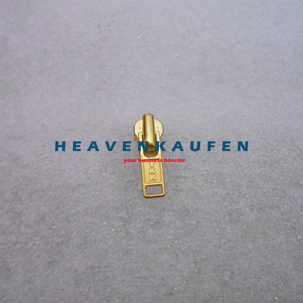 Kepala Resleting Kepala Zipper YKK Type Gigi Besi Kecil No 3 Warna Gold Emas