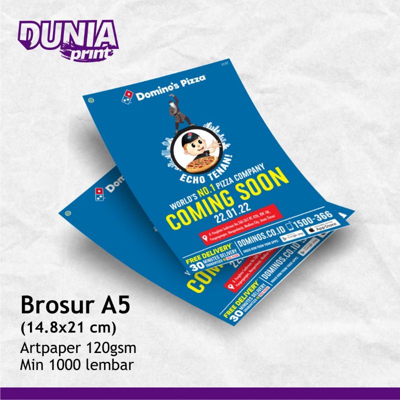 

CETAK BROSUR A5 FULLCOLLOR (1 SISI / 2 SISI )