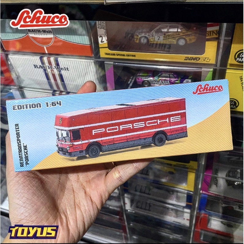 Schuco - MERCEDES BENZ TRANSPORTER PORSCHE TRUCK CAR