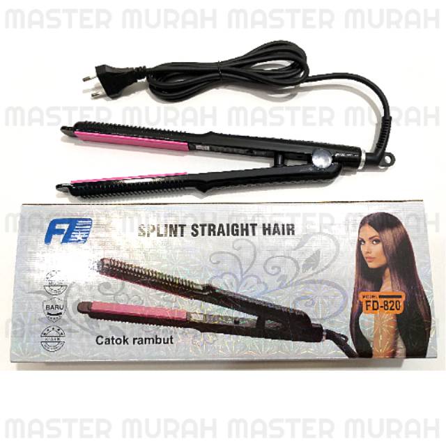 Catok Rambut Lurus Curly FD 2in1 &amp; Keriting mini FD-820 / FD-820s Catokan Straight Keramik Plat Pink