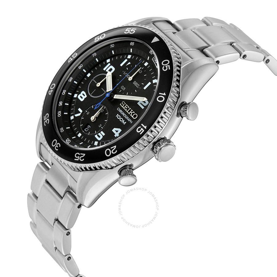 Seiko Quartz SNDG59P1 Chronograph Rotating Bezel | Jam Pria SNDG59