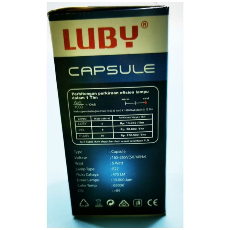 Lampu Bohlam Capsule Luby 5Wat