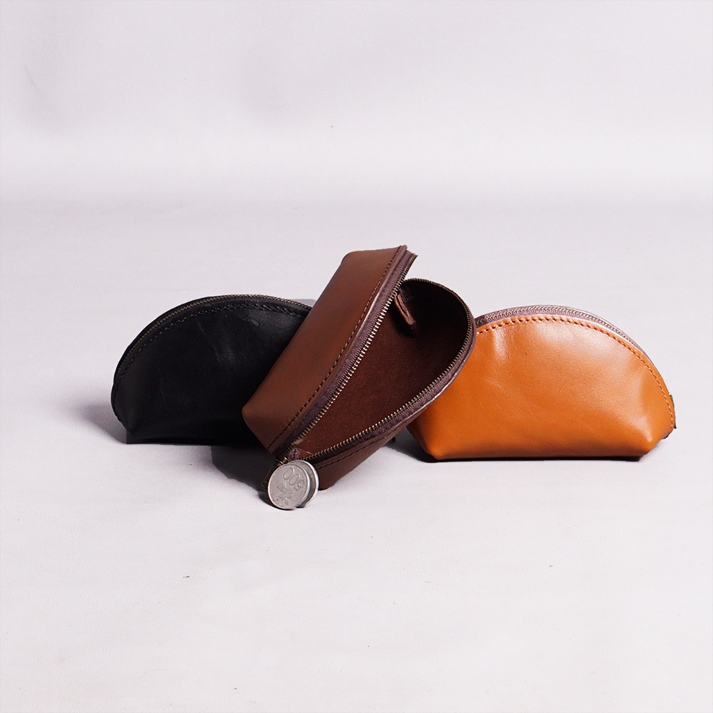 Dompet Koin Kulit Asli Pouch Shell Geniune Leather Lecari