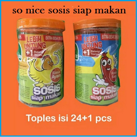 Sosis so nice Toples siap makan rasa sapi dan ayam