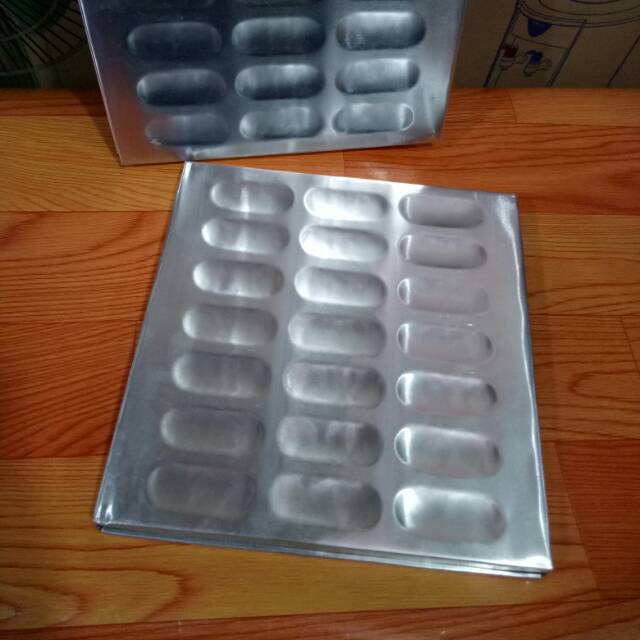 Loyang cetakan kue lidah kucing 18lubang 21lubang Loyang cetakan kue lidah kucing 18lubang 21lubang