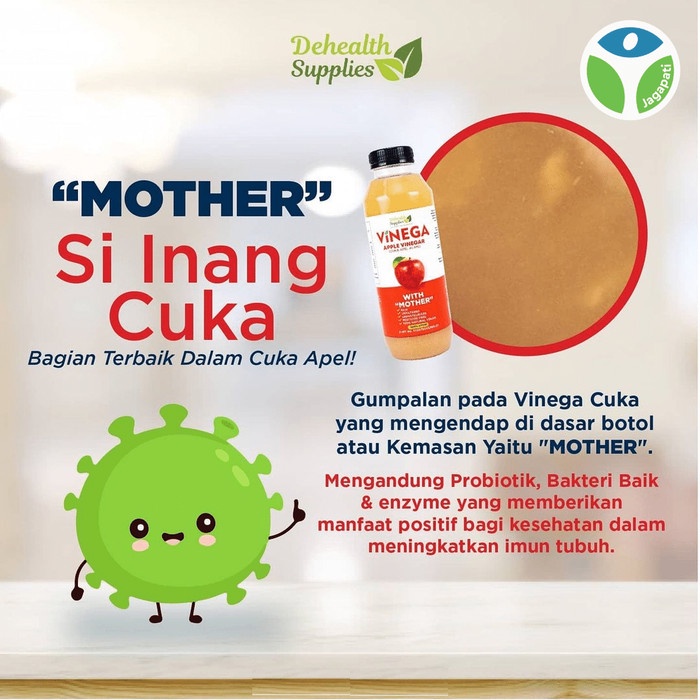 

Ge02G Dehealth Supplies - Vinega Apple Vinegar 500Ml - Cuka Apel - Murni Ds5G
