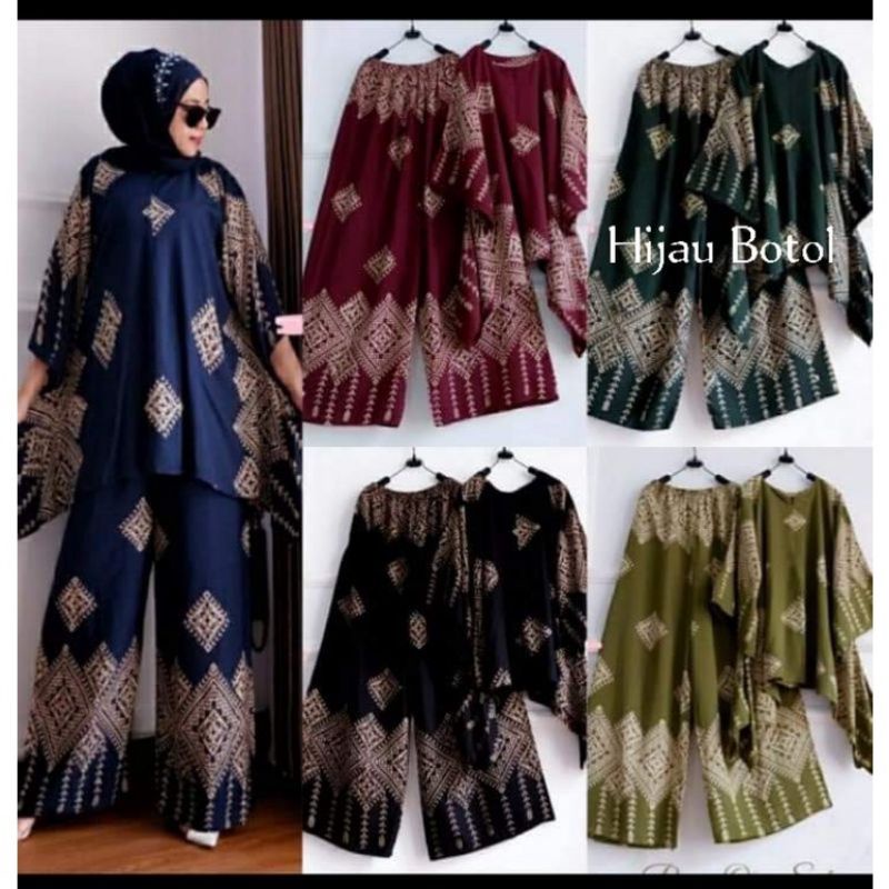 TERBARU SET WAKA BARA STELAN SIBORI WAKA WAKA| RAYON SUPER GRADE A | RESLETING DEPAN BUSUI | RENDA MILLO ORI