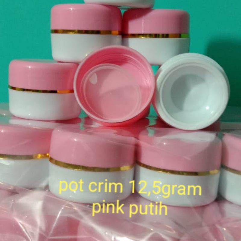 Pot Cream 12,5gr warna pink putih