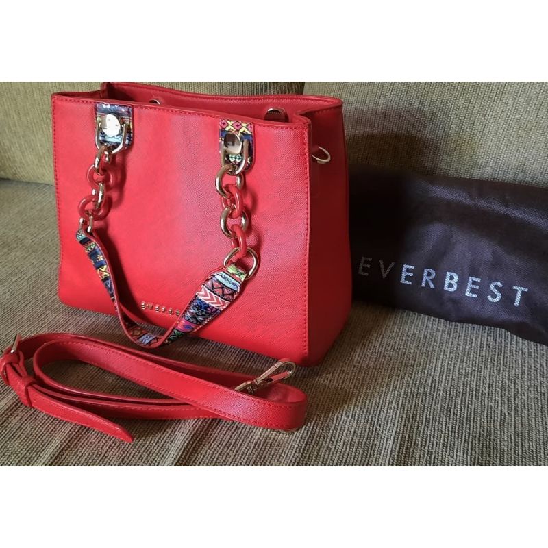 [Preloved] Tas Everbest bag bags second slinbag red