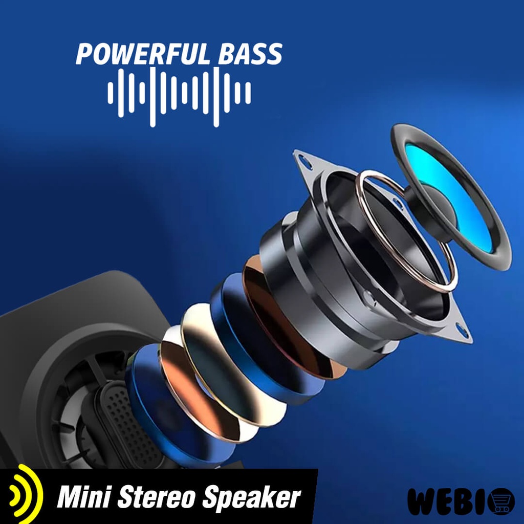 Speaker USB A10 Spiker Game Kecil Mini RGB Speker Gaming Laptop PC Komputer Full Bass Murah Portabel