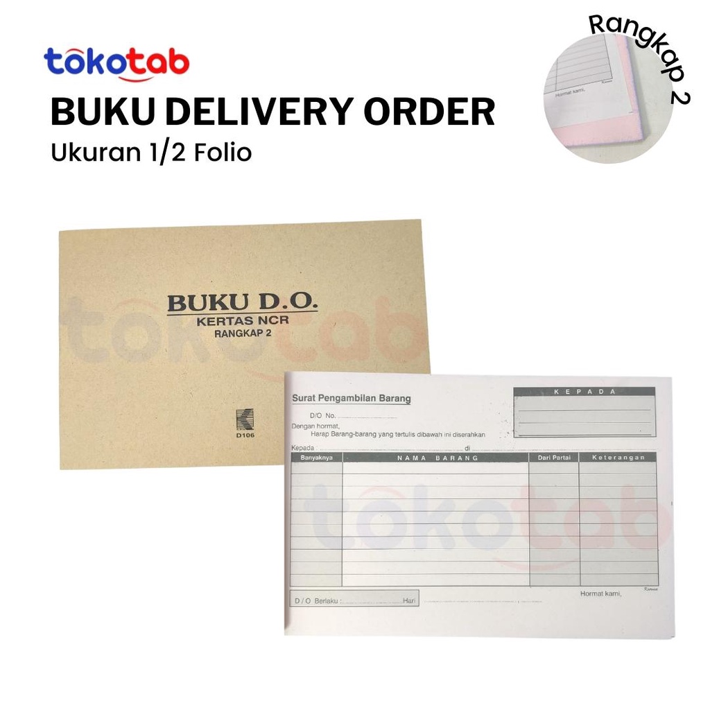 

Tokotab - Buku DO Delivery Order KURNIA 1/2 KW 25X2 NCR