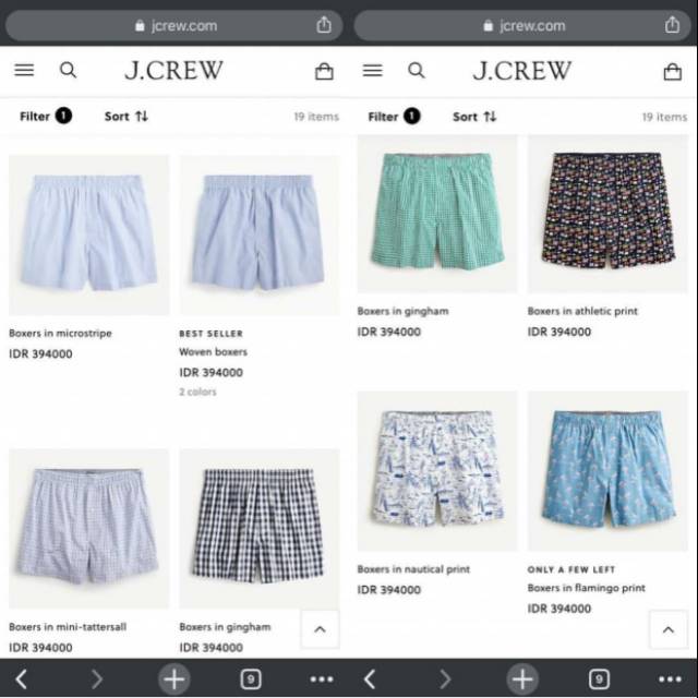 BOXER BY JCREW ORIGINAL