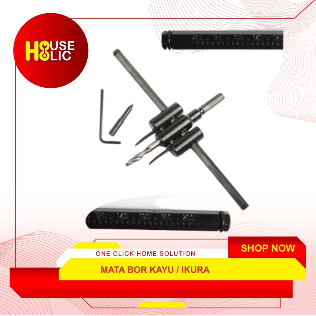 Adjustable Circle Cutter HSS 30-200 mm Hole Saw Mata Bor Kayu Holesaw