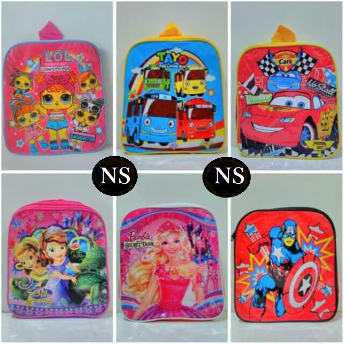 Tas Ransel Anak Karakter , Souvenir Ulang Tahun (Ultah) Murah Anak