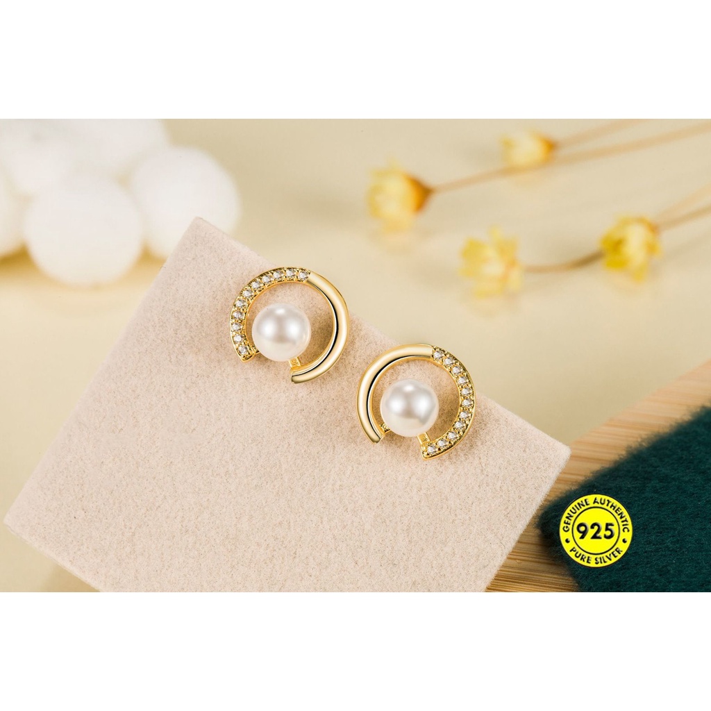 Anting Klip Tanpa Tindik Bahan Silikon Aksen Mutiara Untuk Wanita