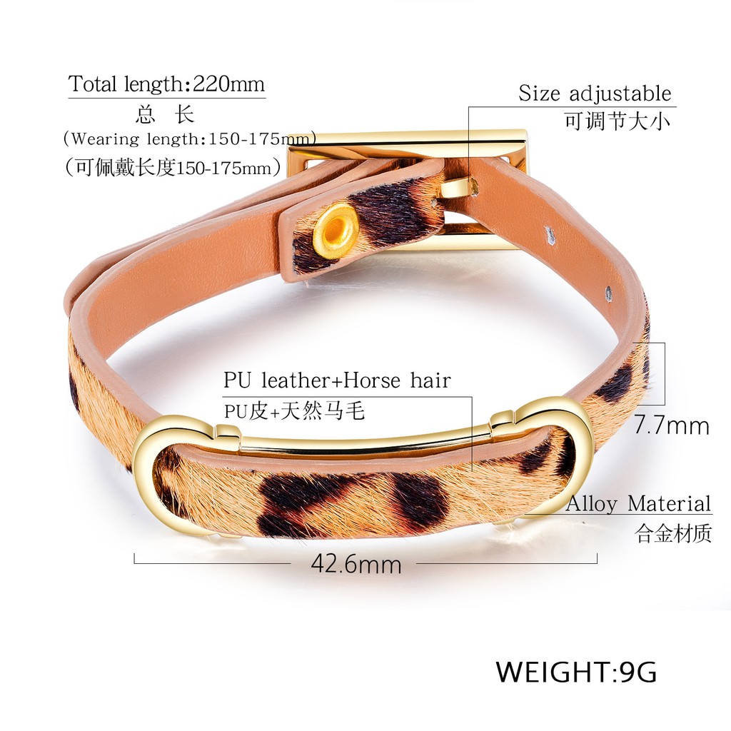 Gelang cewek / gelang kulit asli high quality genuine leather GKC004 motif harimau