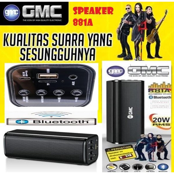 Speaker Bluetooth Mini GMC 881A Speaker Portable USB Memory GMC 881C