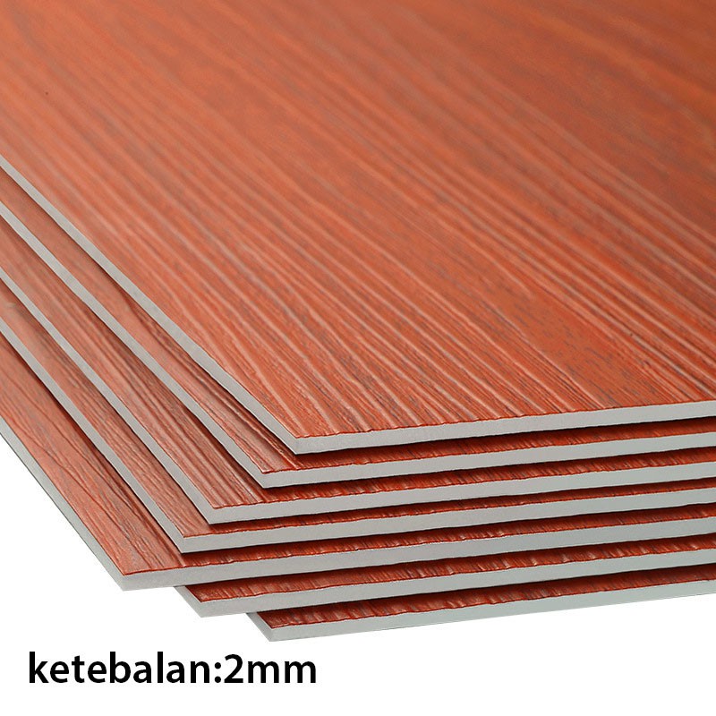 Stiker Lantai Vinyl Lantai kayu Wallpaper Lantai Motif Kayu Ukuran 91.5 x 15,2 Cm Tebal 2 Mm