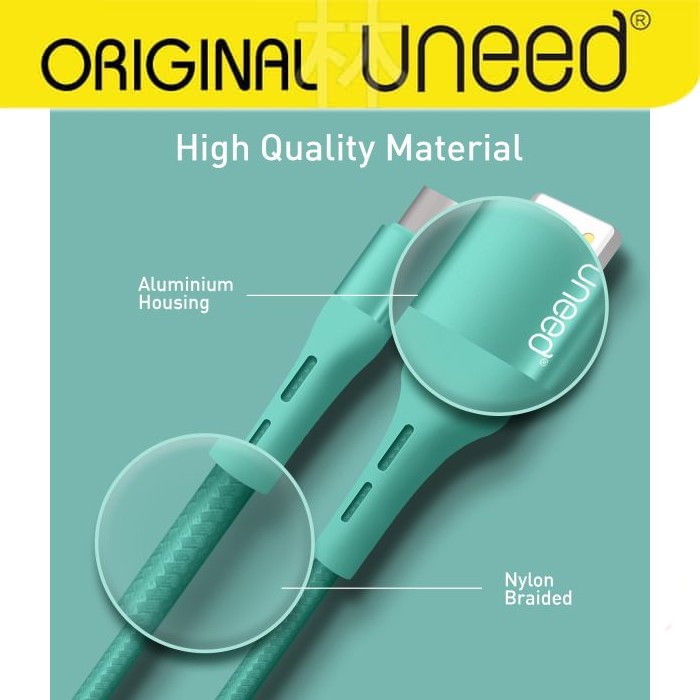 UNEED UCB42C Reversible Kabel Data Type C 1M Max Current 2.4A