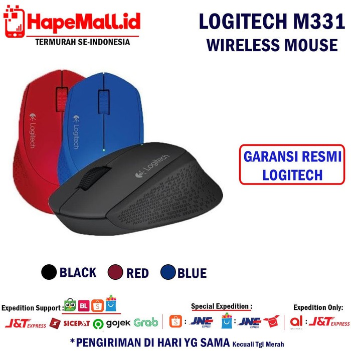 LOGITECH M331 WIRELESS MOUSE GARANSI RESMI LOGITECH TERMURAH