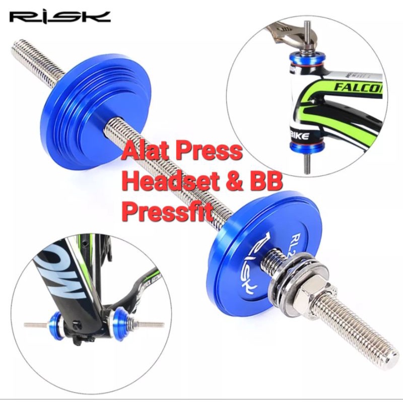 Risk Alat Press BB Bottom Bracket Headset Kunci Memasang Headset dan BB Bottom Bracket Press fit Press in Tool Bottom Bracket Headset