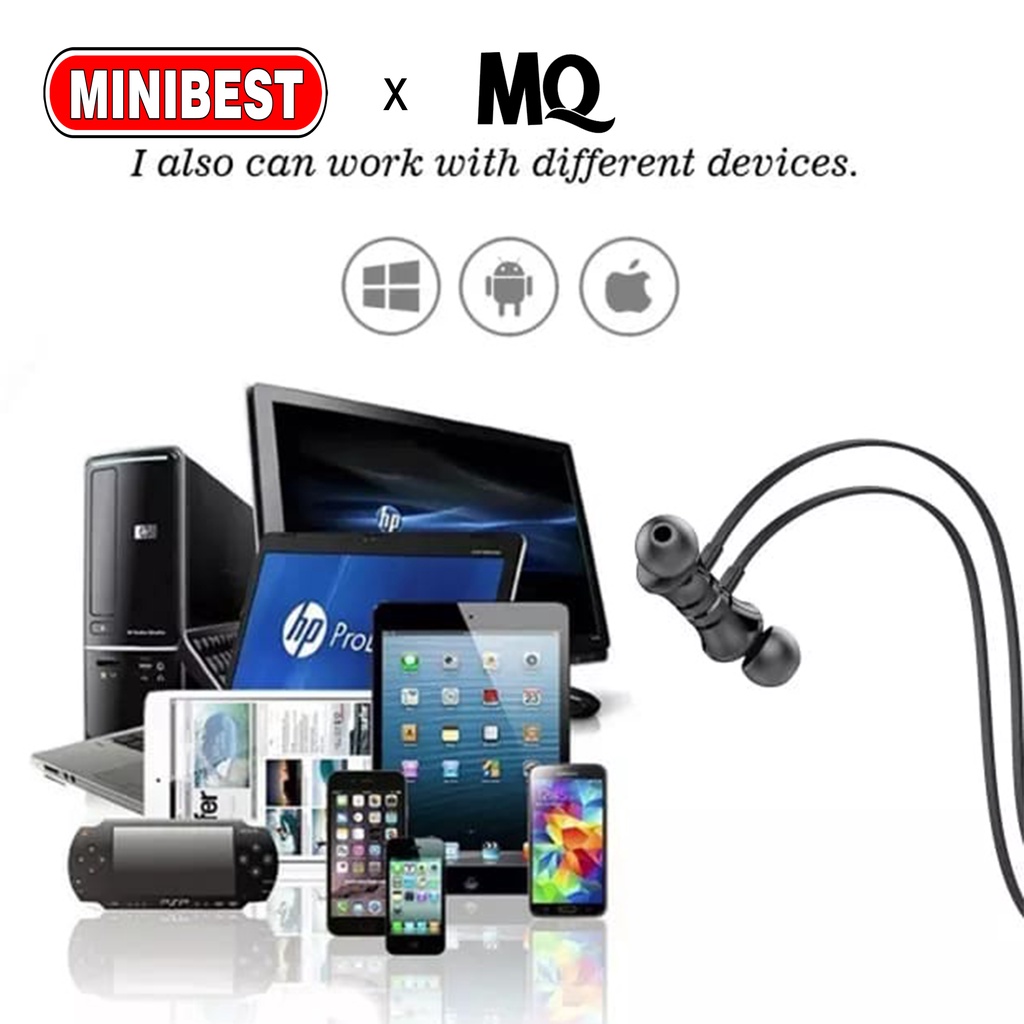 [MB] Wireless Headset MQ-M1 Bluetooth Wireless Earphone Bass Original Garansi 1 Tahun
