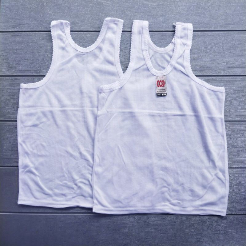 Singlet 009 anak sekolah putih murah halus / singlet murah anak S M L XL 3L