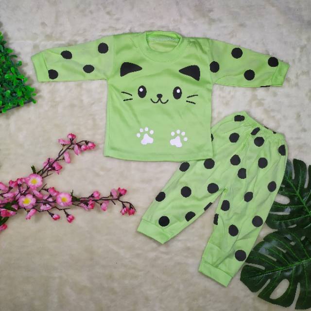 Ss#182 Setelan Baju Bayi / Setelan Piyama Bayi Lengan Panjang