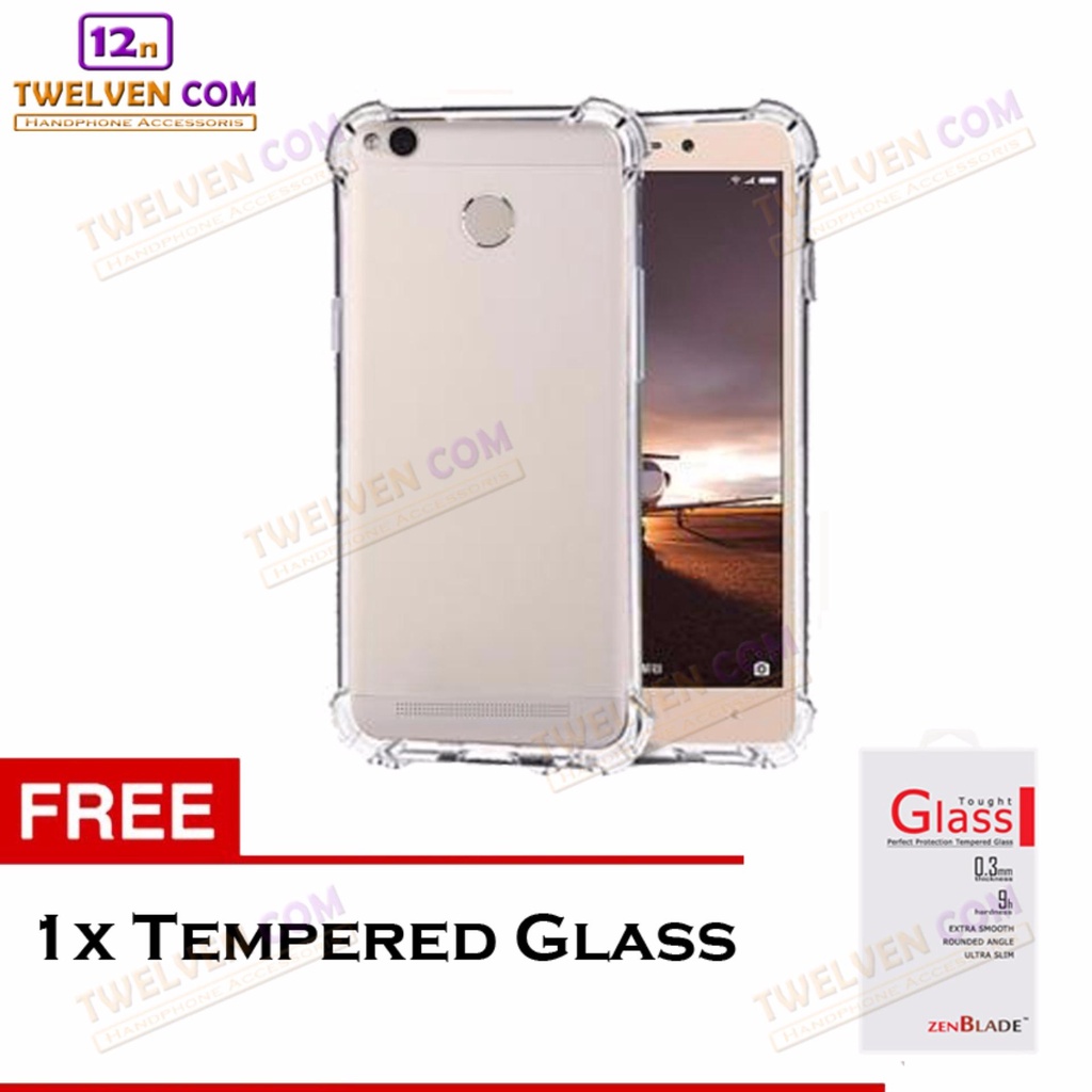 [FLASH SALE] Case Anti Crack Anti Shock Softcase Xiaomi Redmi 3 Pro - Free Tempered Glass