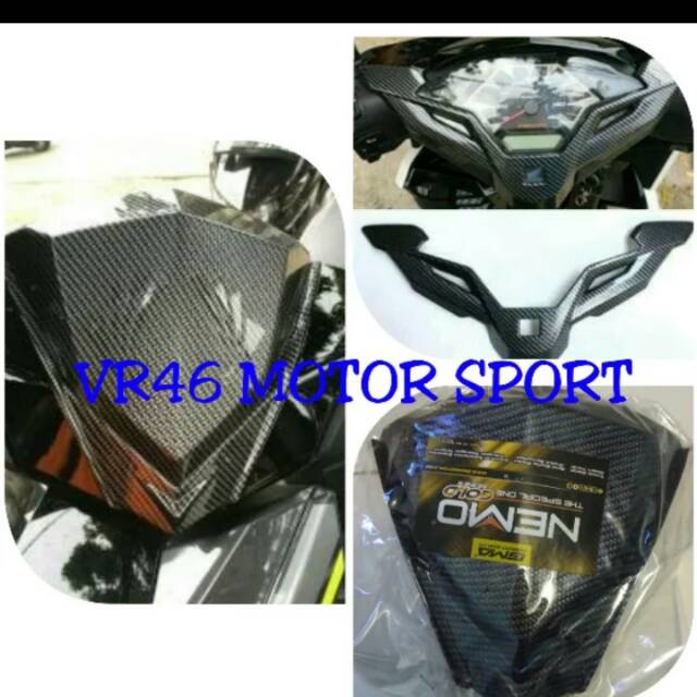 Visor vario 125 led 150 carbon + cover km vario 150 125 led carbon