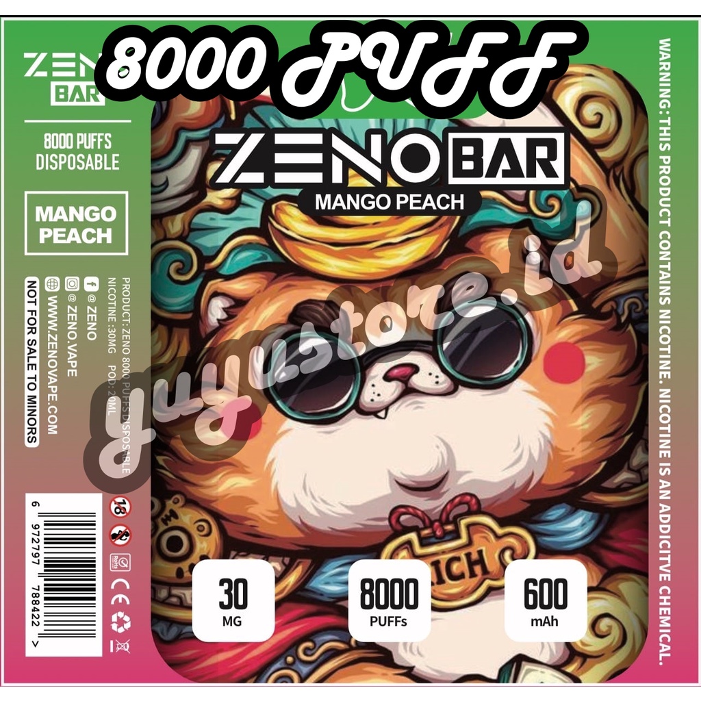 Zeno Bar Disposable Pods Bar Rechargeable / Vape Sekali Pakai - 8000 Puff All Flavors