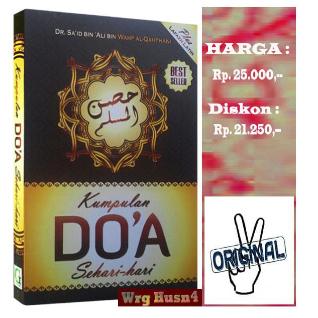 Buku Saku Hishnul Muslim Kumpulan Doa Sehari-Hari Lafazh Latin Transliterasi