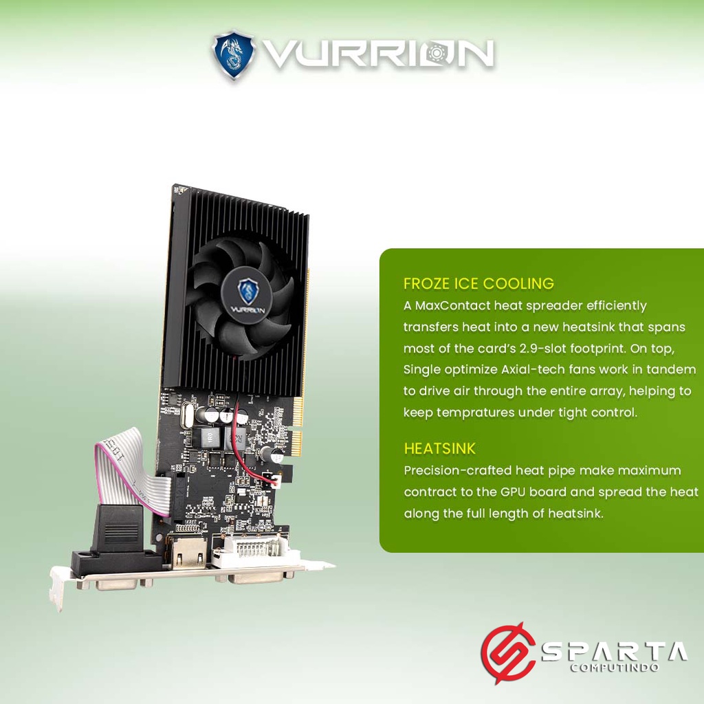 VGA Nvidia Geforce GT 220 1GB GDDR3 Vurrion New Garansi Resmi