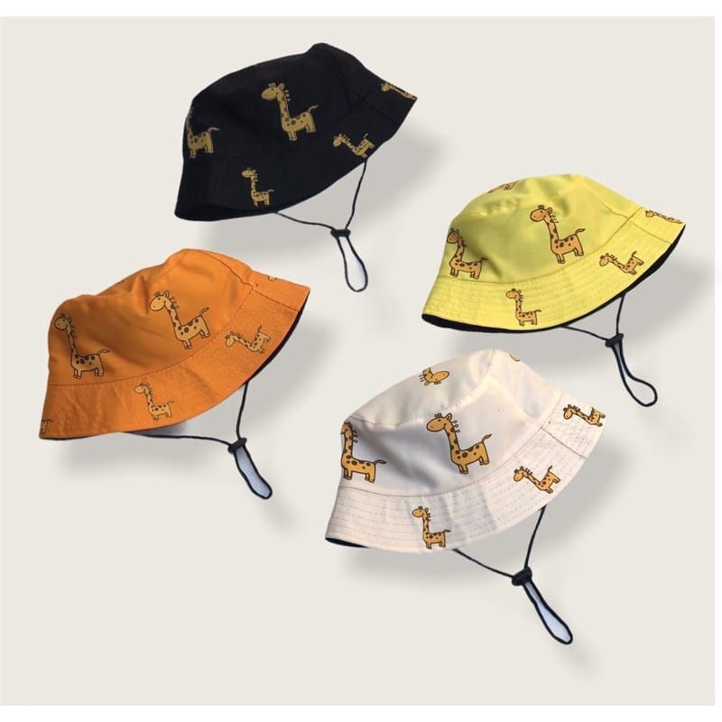 COD Topi Bucket Fashion Bayi Balita Karakter Lucky Giraffe Baby Basin Jerapah bucket whoo bucket daisy Topi Bucket Anak Bordir Good Lucky Ada Tali/ Bucket Bordir Anak Laki Laki Perempuan