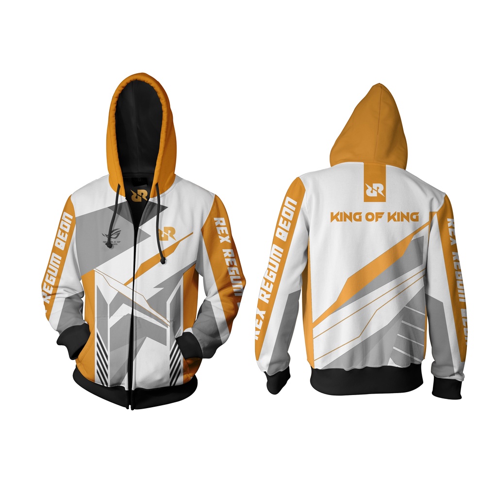 JAKET ZIPPER RRQ AXXEL limited edition exclusive PUTIH ORANGE