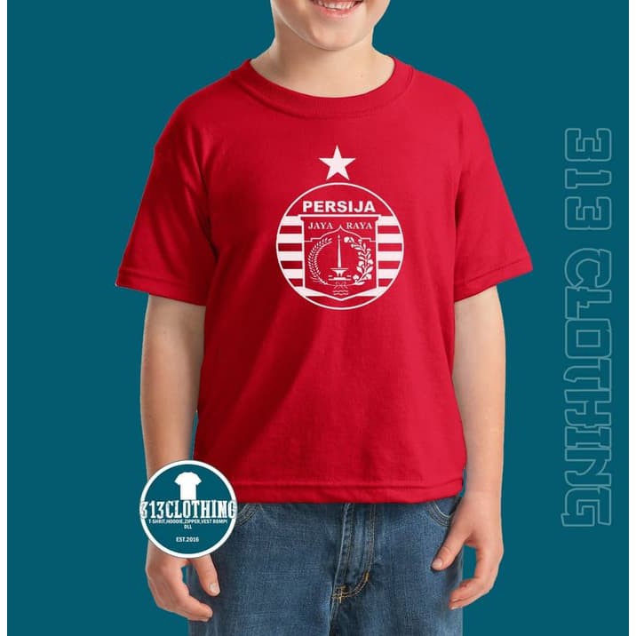 KAOS ANAK PERSIJA JAKARTA LOGO CUT BAJU TSHIRT ANAK JAKMANIA