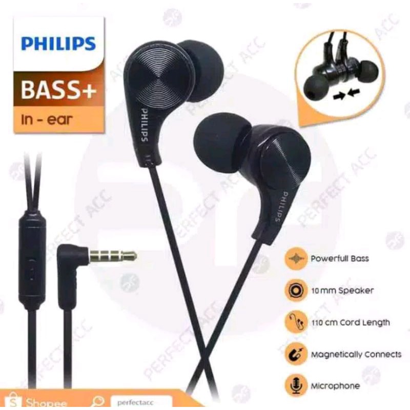 Headset Philips AT-036 Handsfree Earphone Philips AT036 Extra Bass